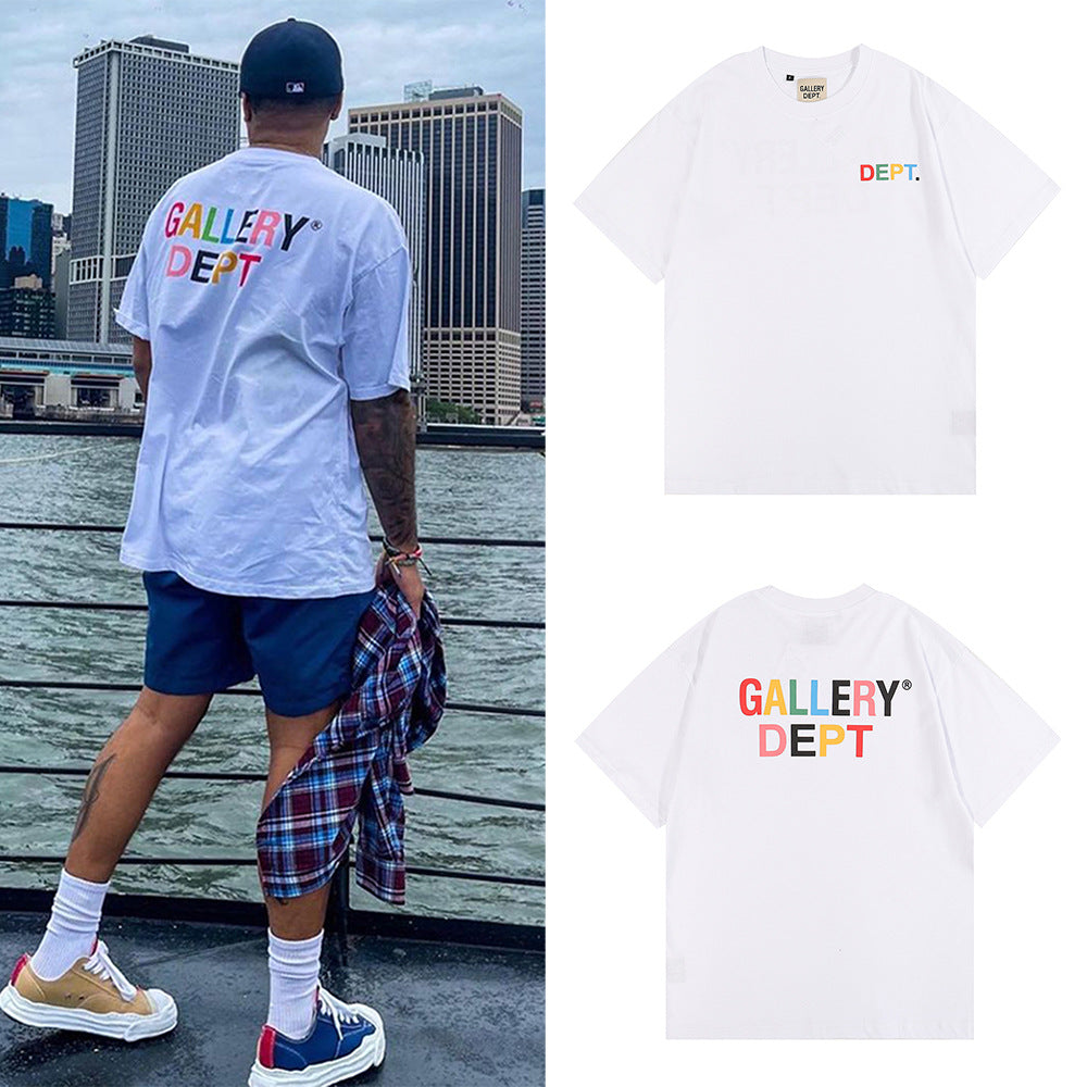 Gallery Dept Tie Dye Washed Graffiti Print Crew Neck T‑Shirt Unisex