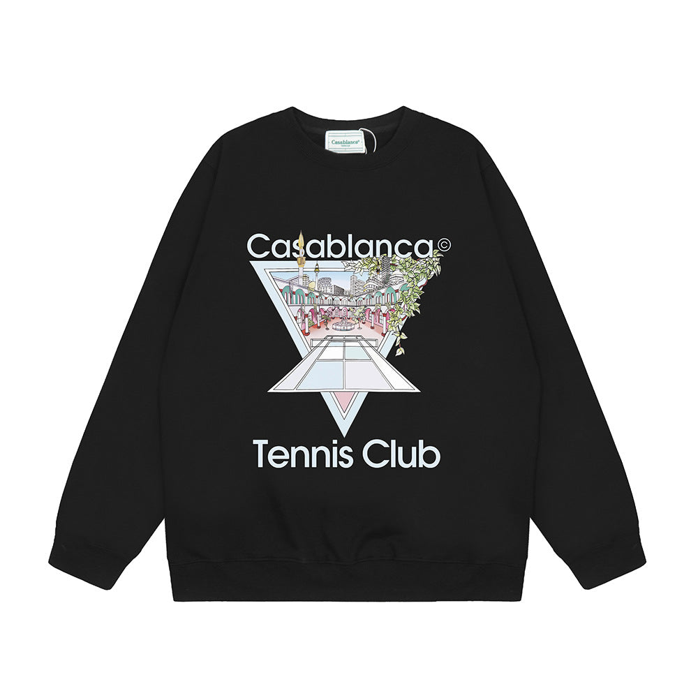 Casablanca Graphic Print Crew Neck French Terry Sweatshirt Unisex