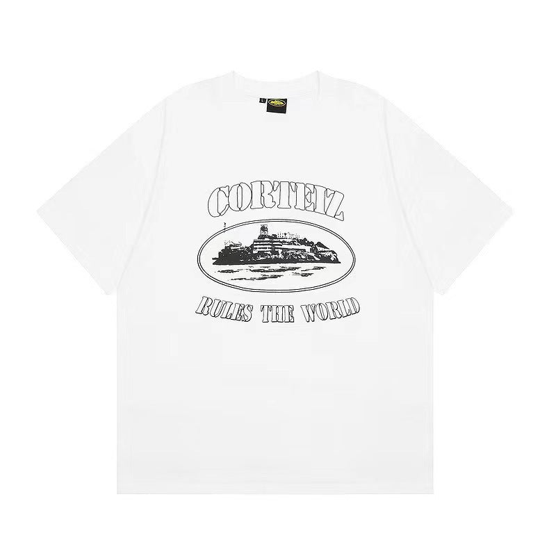 Camiseta de manga corta unisex holgada de streetwear Corteiz Alcatraz RTW