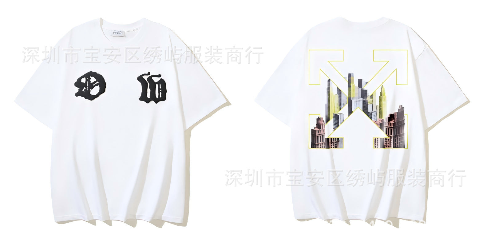 Figure Arrow Graphic Print Streetwear Crew Neck Short Sleeve T Shirt