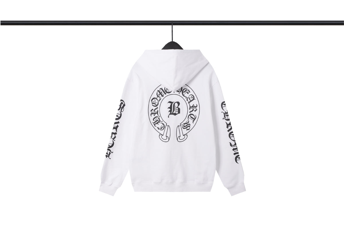 Chrome Hearts Multi‑Cross Sanskrit Graphic Oversized Hoodie Streetwear