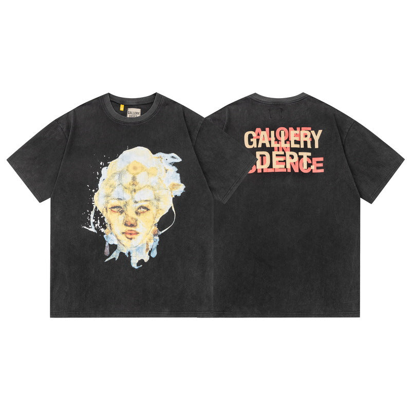 Gallery Dept Vintage Washed Graphic Short Sleeve Tee Streetwear Unisex