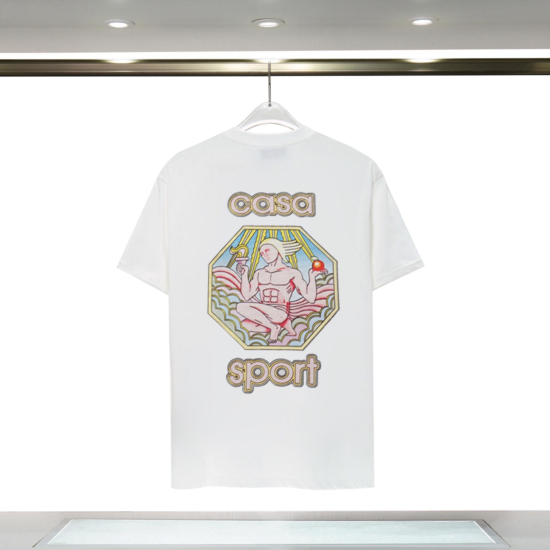 Casablanca Arch Graphic Logo Print Short Sleeve Tee Streetwear Unisex