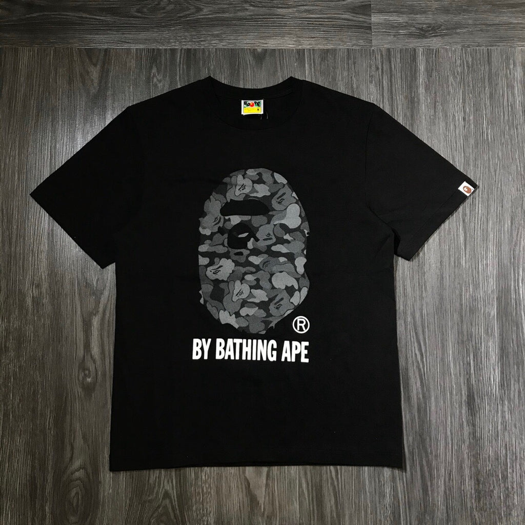 BAPE Classic Camo Ape Head Letter Print Loose Unisex Casual T-Shirt