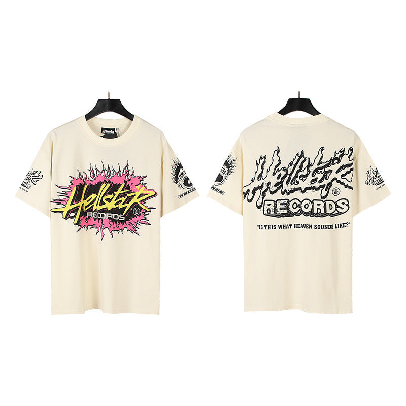 Hellstar Multi‑Graphic Print Crew Neck Short Sleeve Tee Unisex