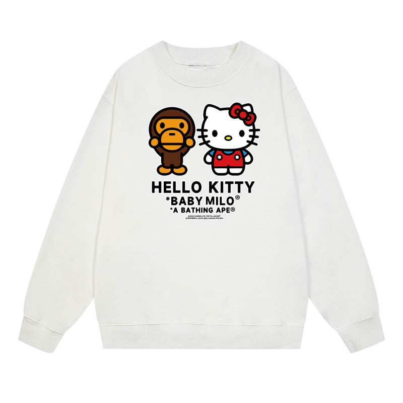 Bape Camo Ape Head Graphic Washed Oversized Crewneck Streetwear
