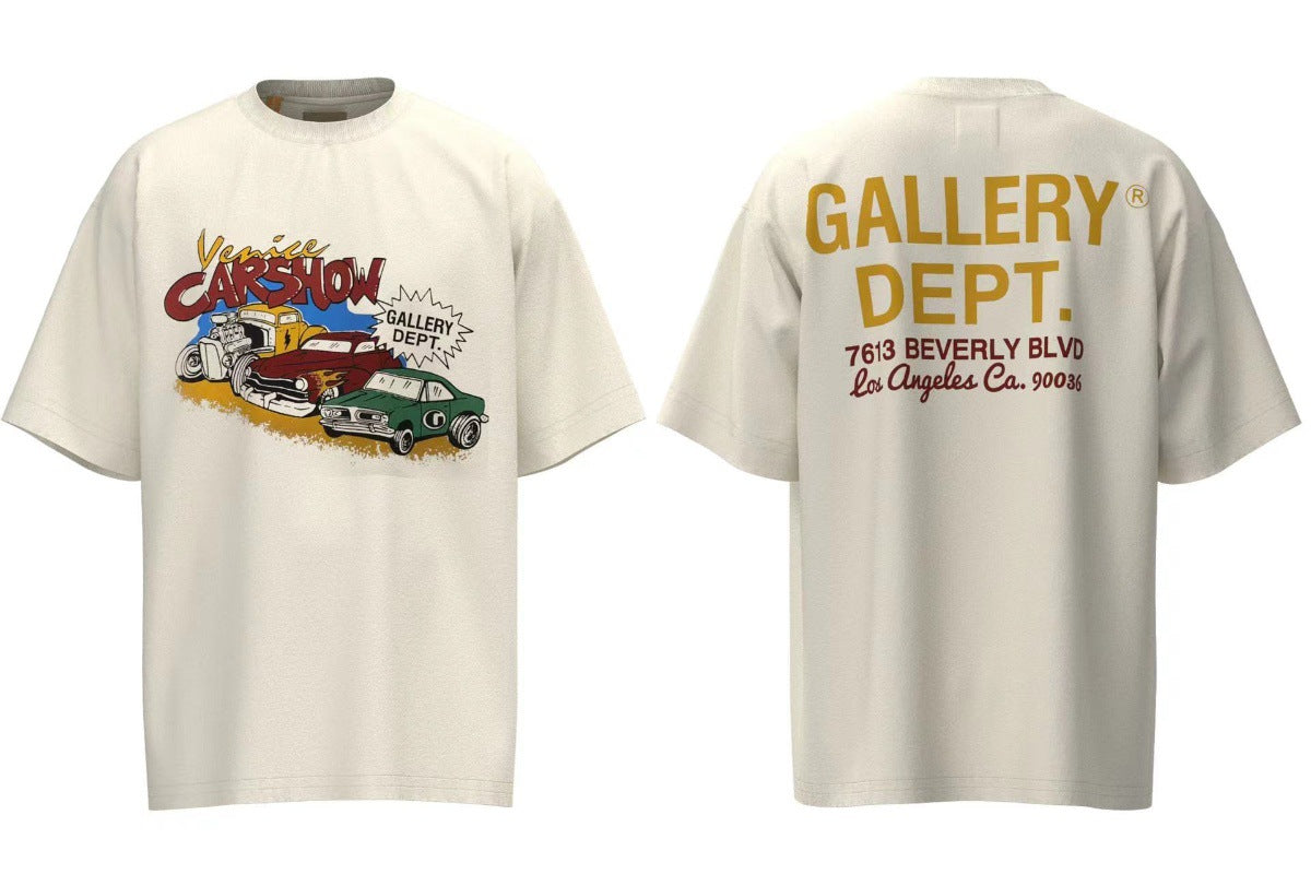 Gallery Dept Vintage Washed Graphic Short Sleeve Tee Streetwear Unisex