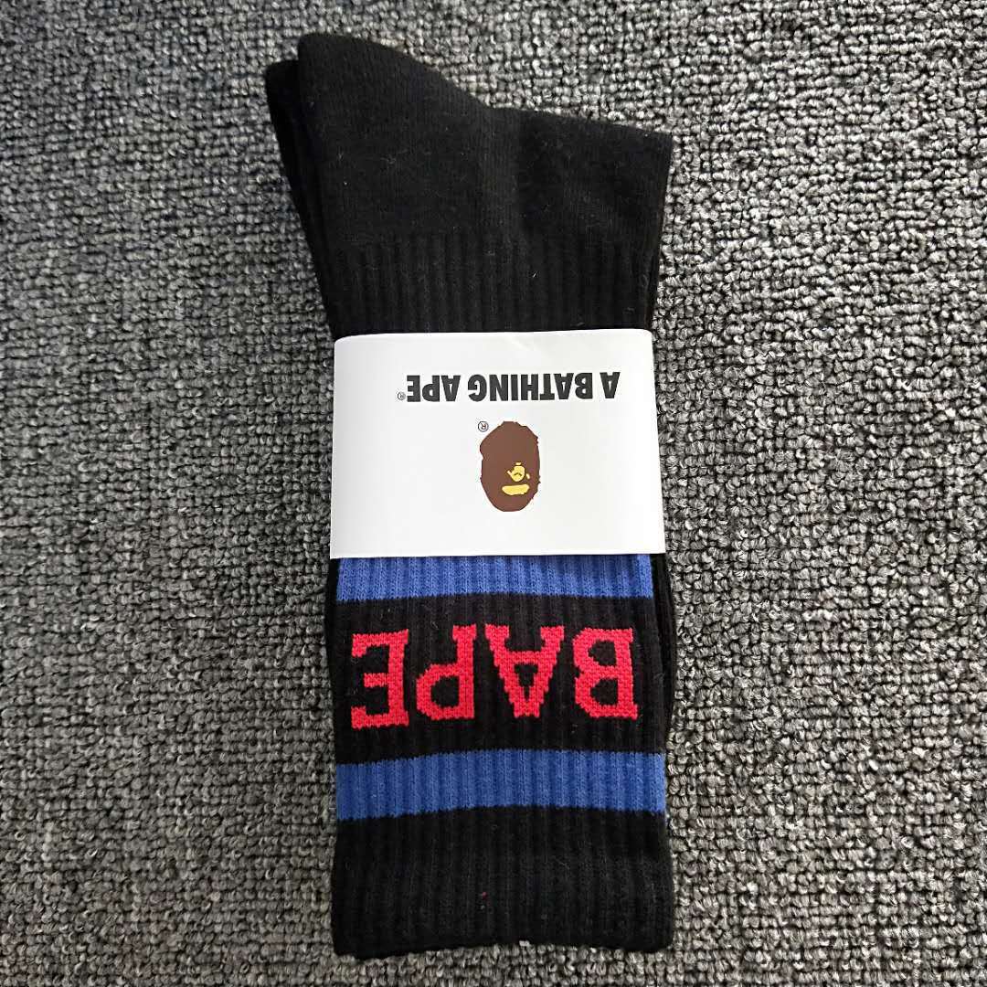 BAPE Ape Head Crew Socks Multi Graphic Prints