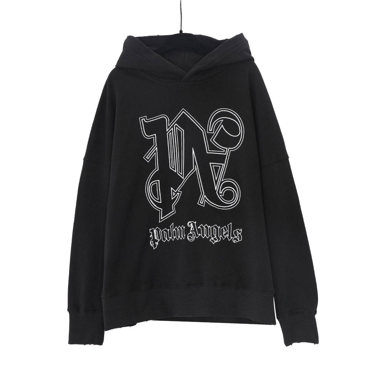 Palm Angels Logo Print Casual Unisex Pullover Hoodie