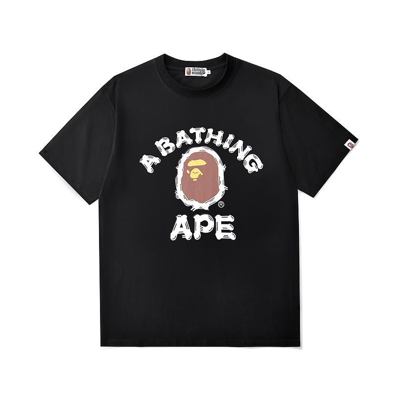BAPE Shark Camo Graphic Tee Loose Unisex Streetwear T-Shirt