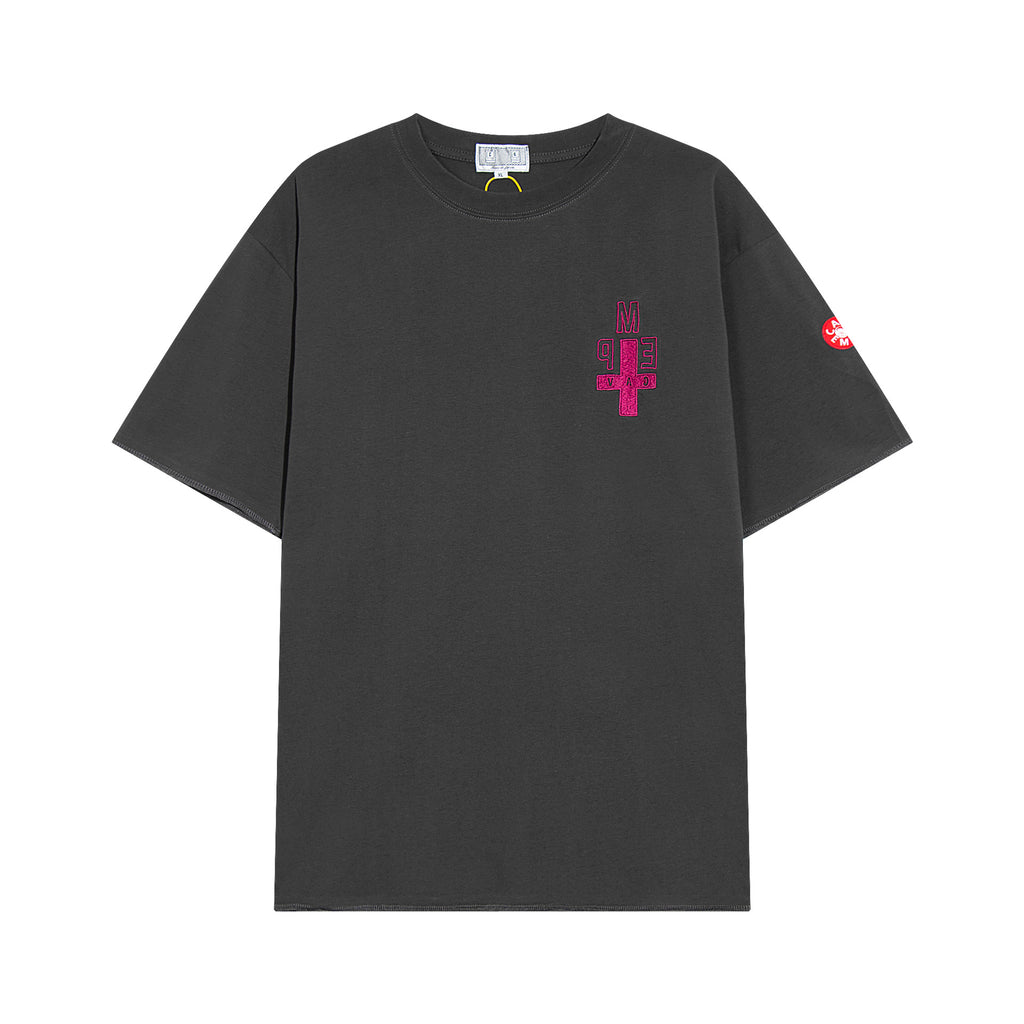 Cav Empt Washed Cross Patch Crew Neck Short Sleeve T Shirt Unisex