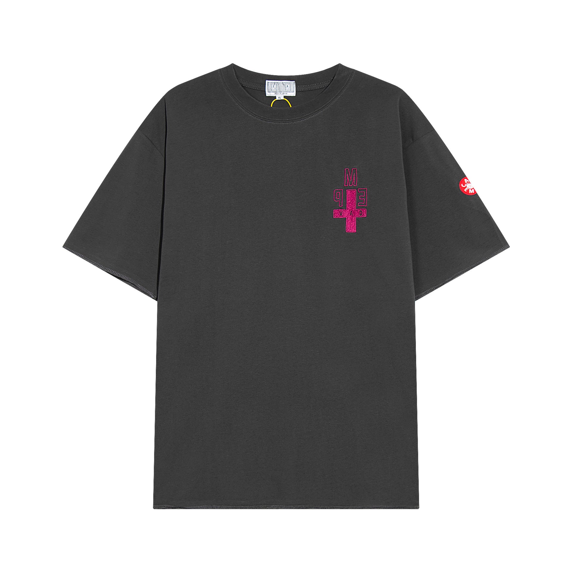 Cav Empt Washed Cross Patch Crew Neck Short Sleeve T Shirt Unisex