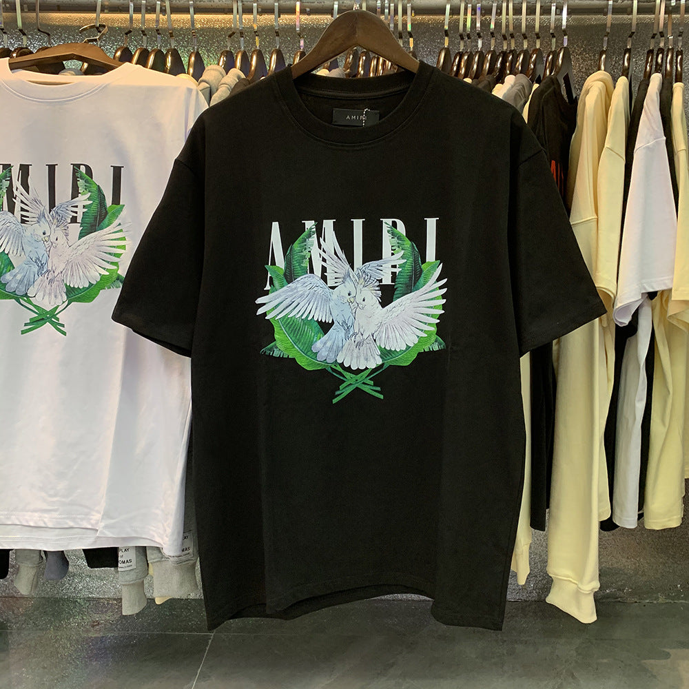 Amiri Peace Dove Graphic Oversized Tee Streetwear Unisex