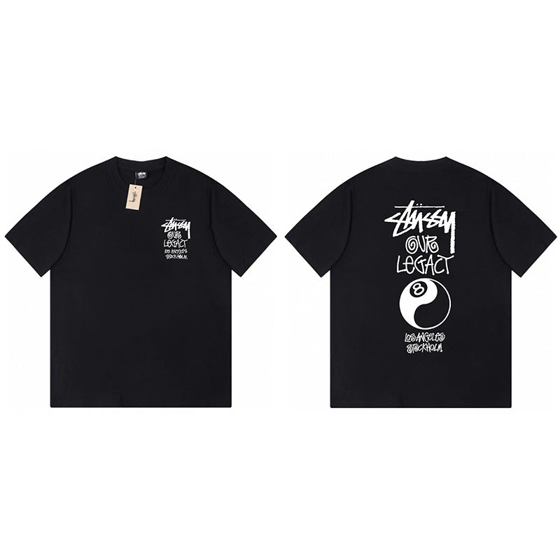 Stussy Graphic Print Collection Loose Casual Short Sleeve T-Shirt