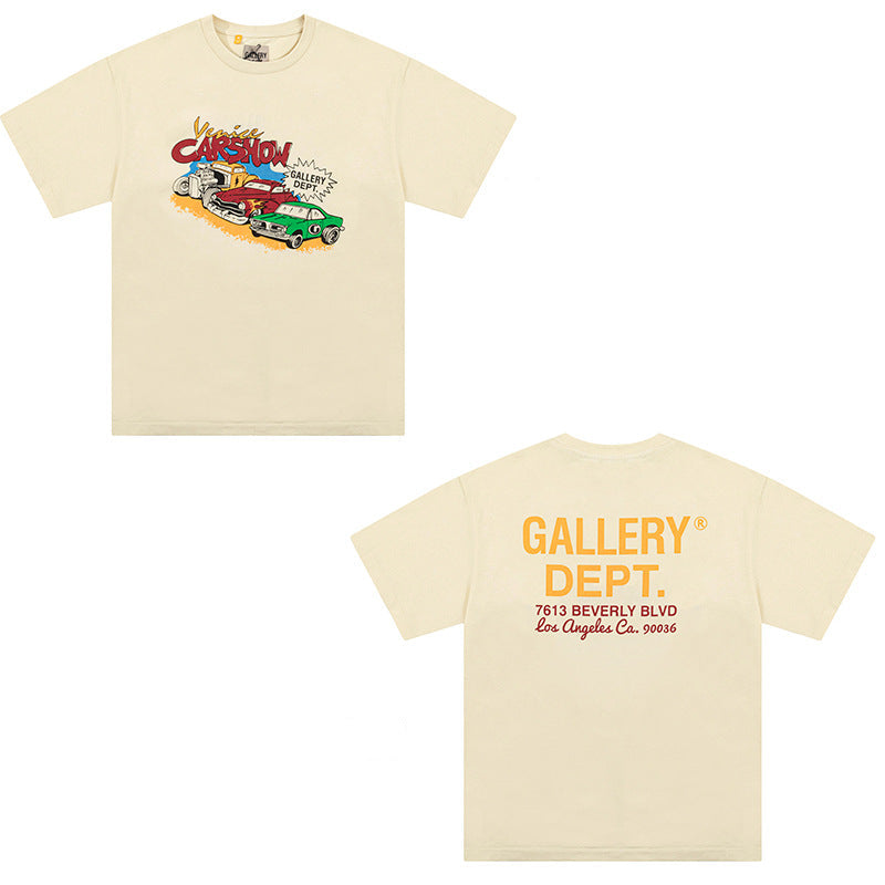 Gallery Dept Vintage Print Loose Short Sleeve Streetwear T-Shirt