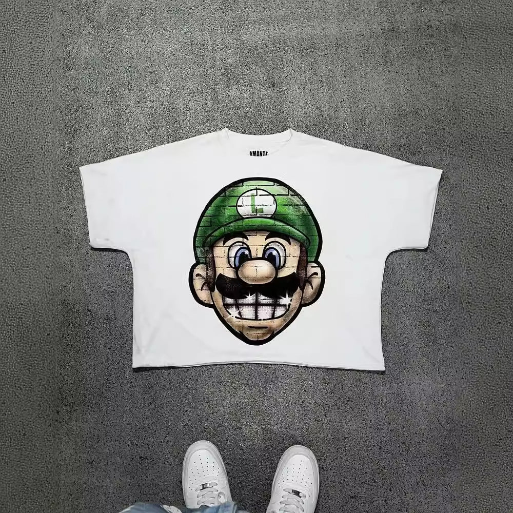Y2K Cartoon & Anime Graphic Unisex Oversized Streetwear Cotton Tee