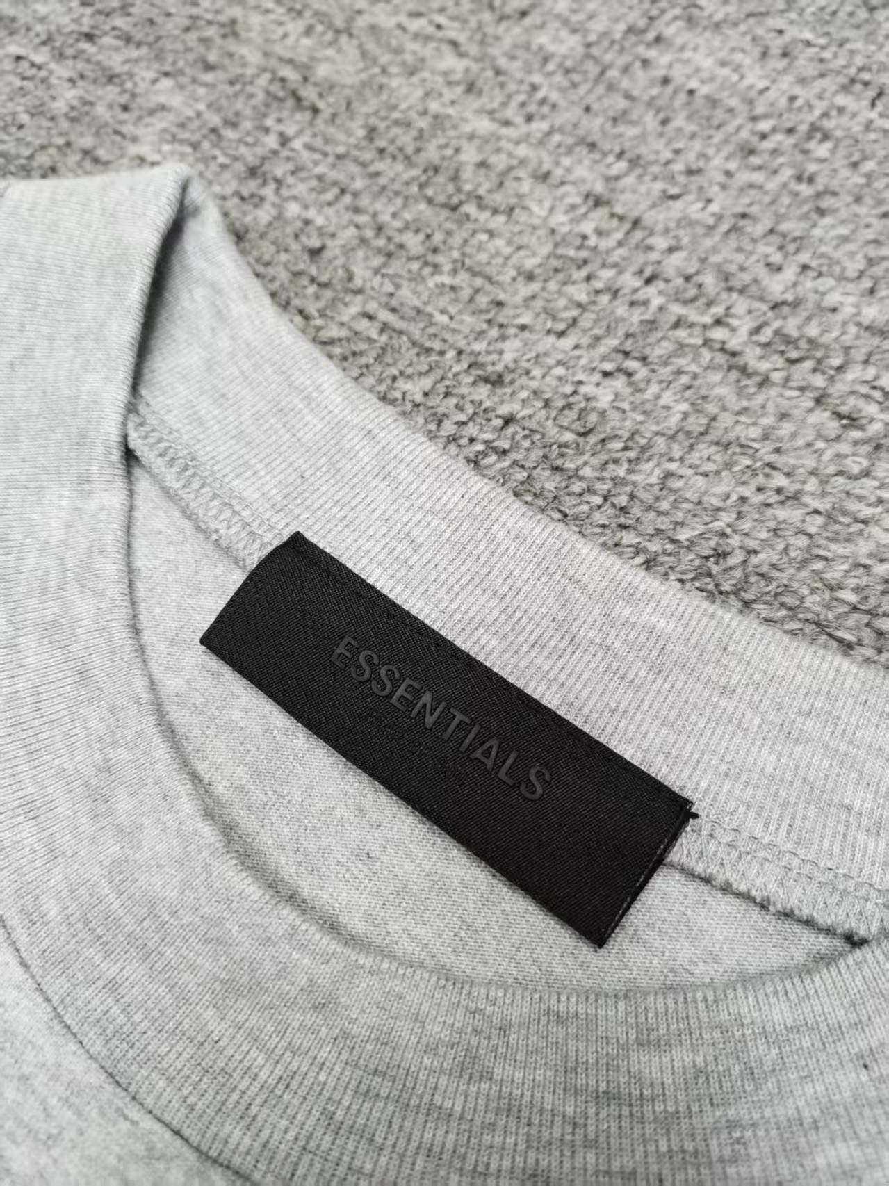 Fear Of God Essentials Rubber Print Letter Crew Neck Short Sleeve T Shirt
