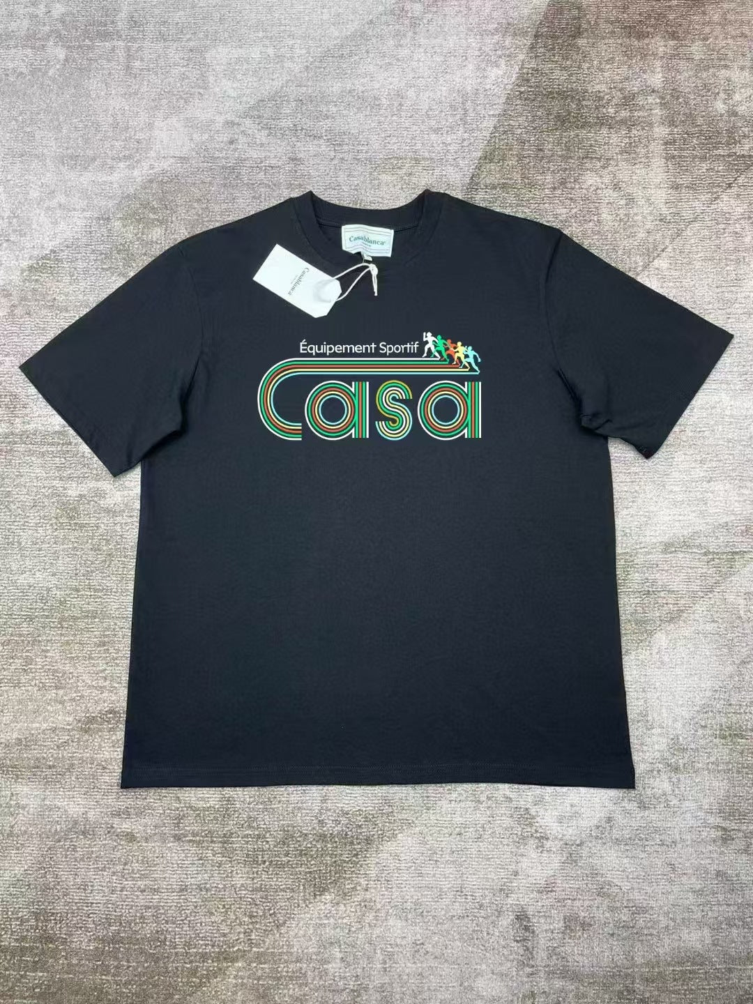 Casablanca Art Graphic Print Loose Unisex Short Sleeve T-Shirt