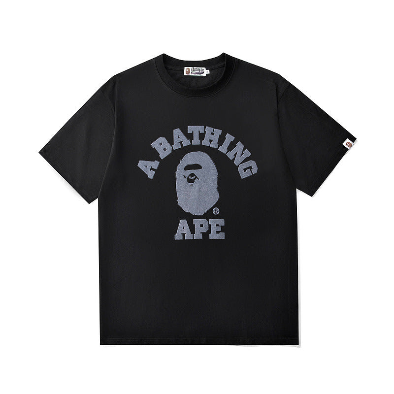 BAPE Shark Camo Graphic Tee Loose Unisex Streetwear T-Shirt