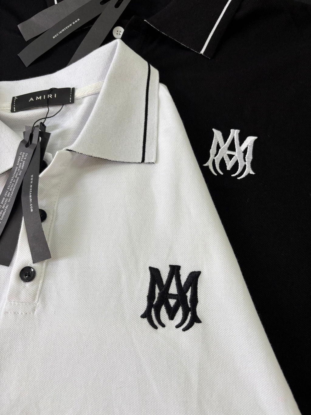 Amiri Embroidery Letter Loose Short Sleeve Polo Shirt Unisex