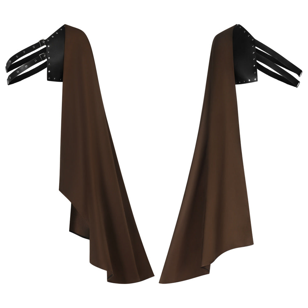 Halloween Medieval Knight Single Shoulder Cape Fantasy Cosplay Shawl