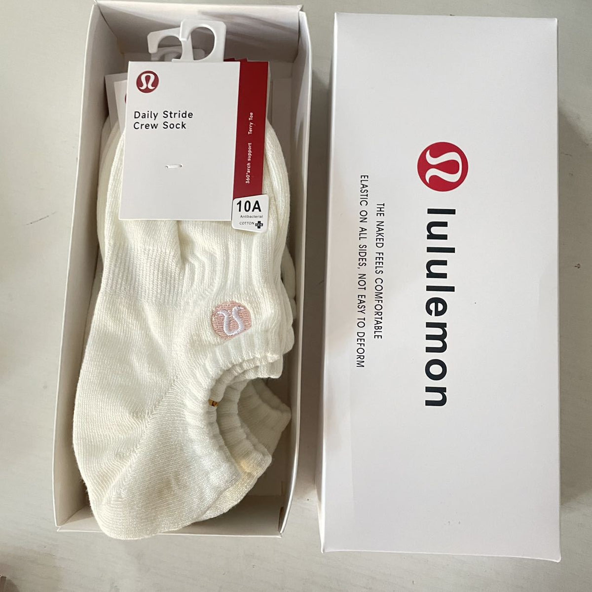 Lululemon Daily Stride No Show Socks 5 Pairs Box