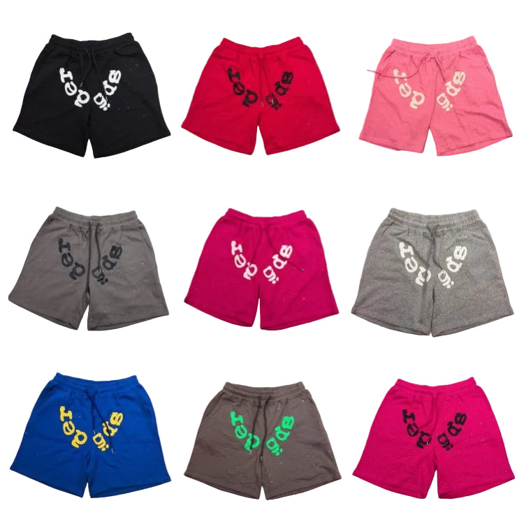 Sp5der Full Rhinestone T-Shirt & Shorts Matching Set