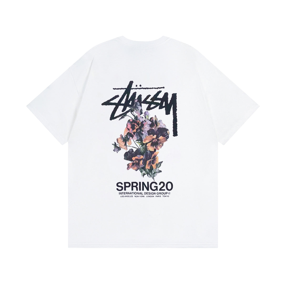 Stussy Dice 8 Ball Logo Print Oversized Tee Multi‑Style