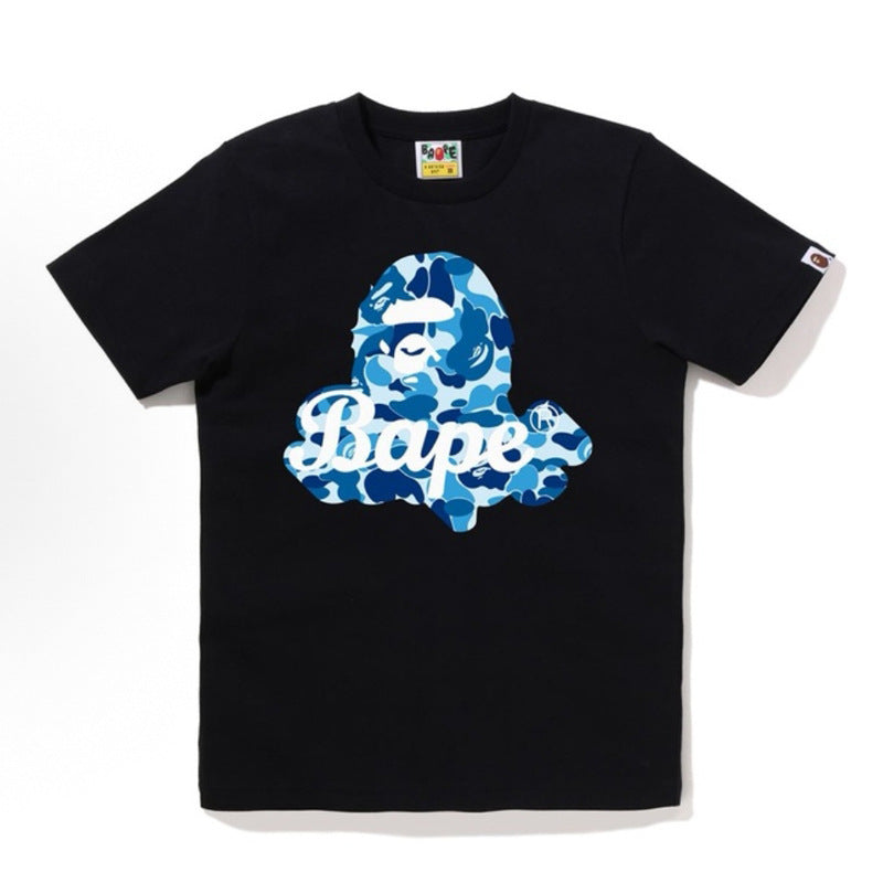 BAPE Ape Head Shark Print Loose Casual Unisex Short Sleeve T-Shirt