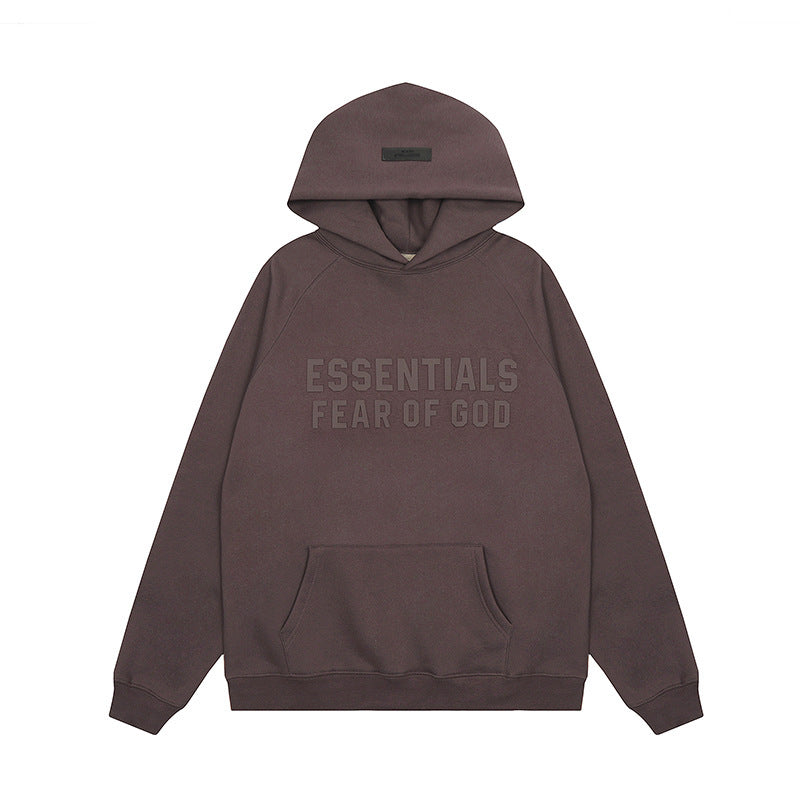 Fear of God ESSENTIALS 3D Silicone Letter Print Hoodie sweatpants