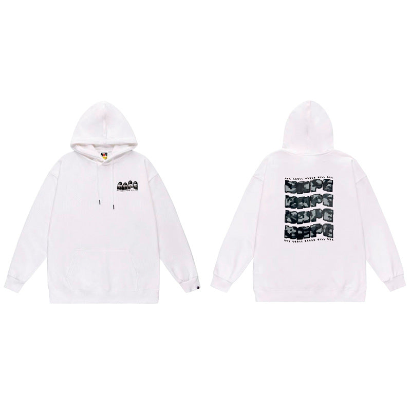 BAPE Ape Head Graphic Hoodie Camo Print Loose Cotton Pullover