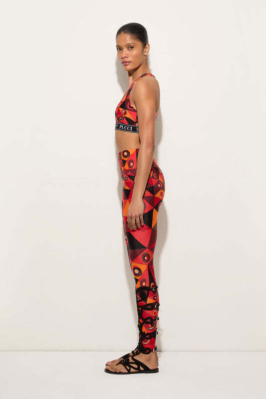 Emilio Pucci Geometric Eye Print Tank Top Leggings 2 Piece Set Women