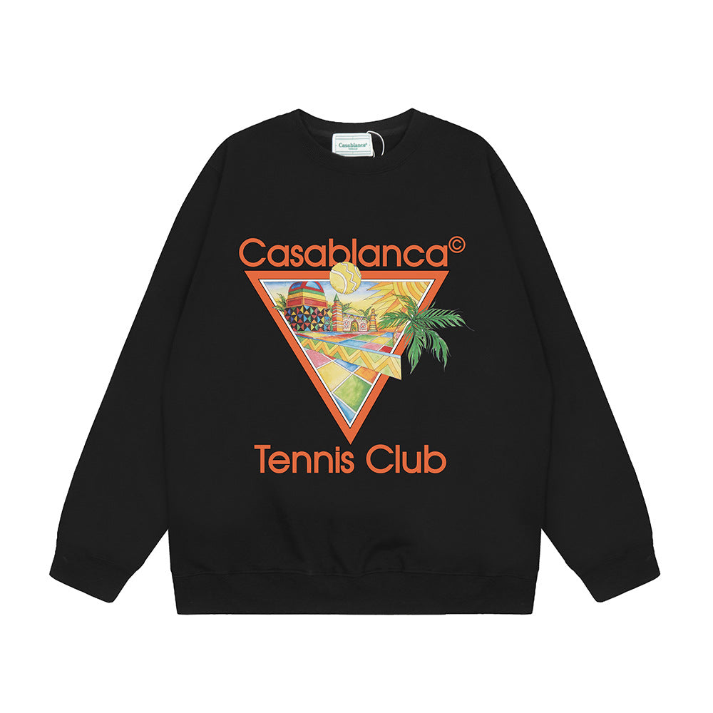 Casablanca Graphic Print Crew Neck French Terry Sweatshirt Unisex