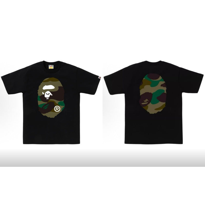 Bape Multi‑Graphic Ape Head Oversized Tee Streetwear Unisex