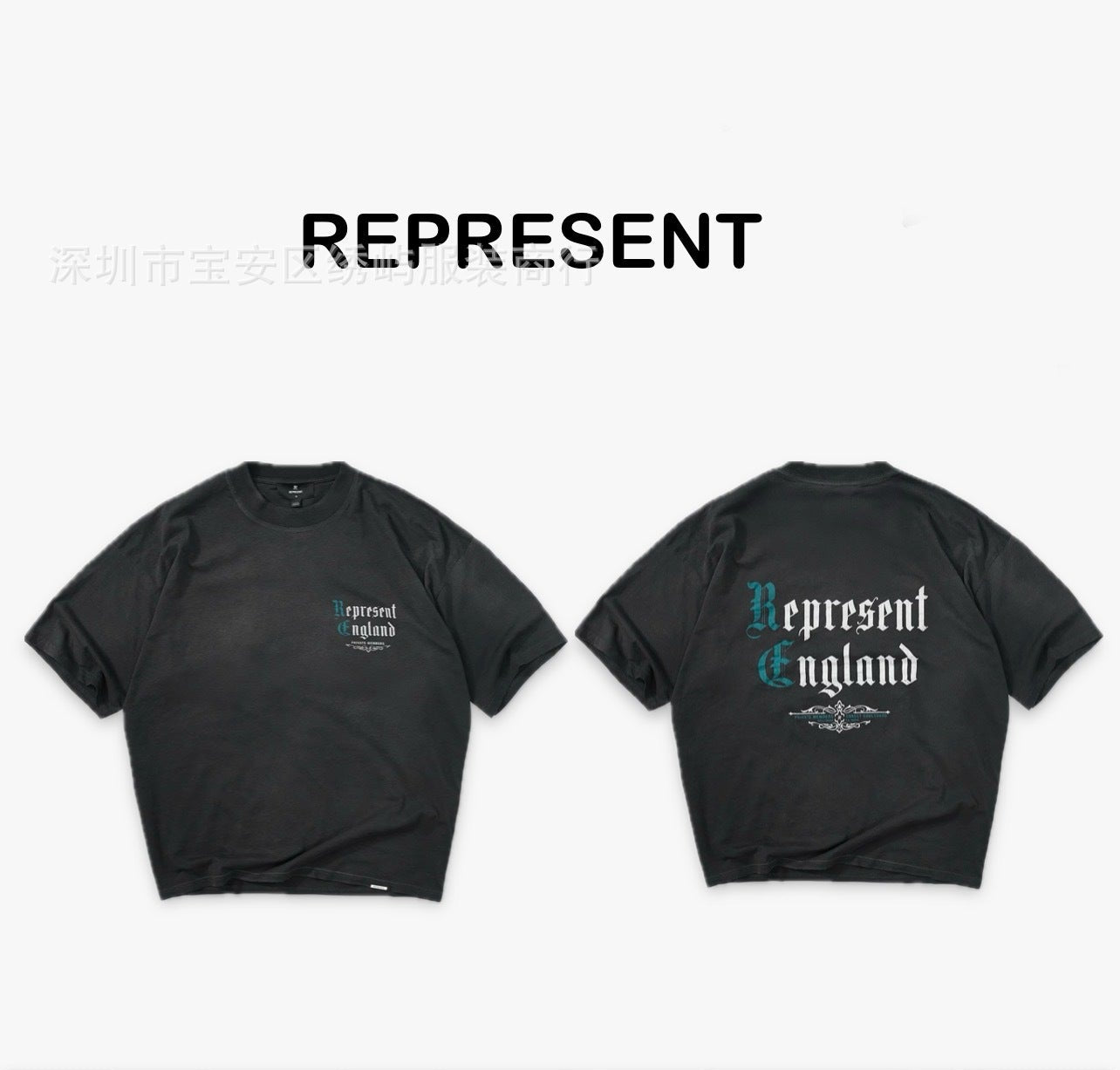Represent Cartoon Graphic Crew Neck Short Sleeve T Shirt