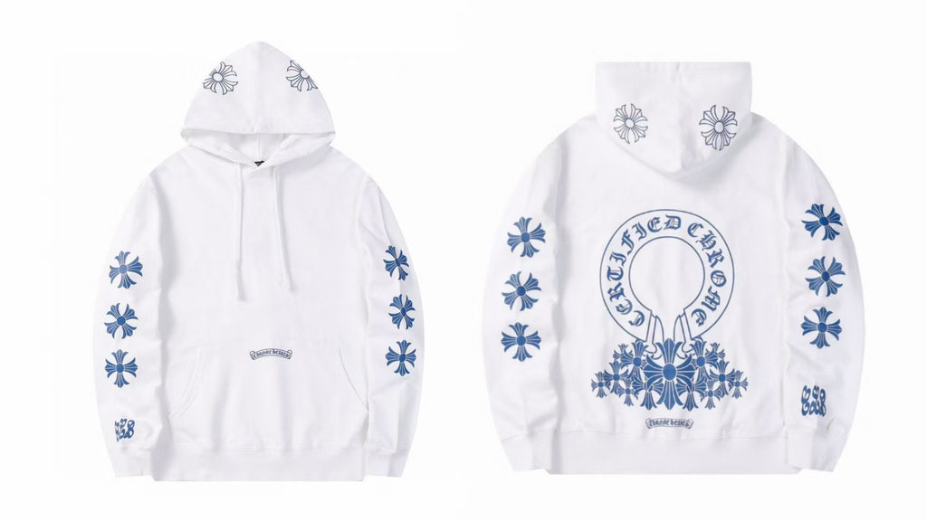 Chrome Hearts Gothic Graphic Print Pullover Hoodie Streetwear Unisex