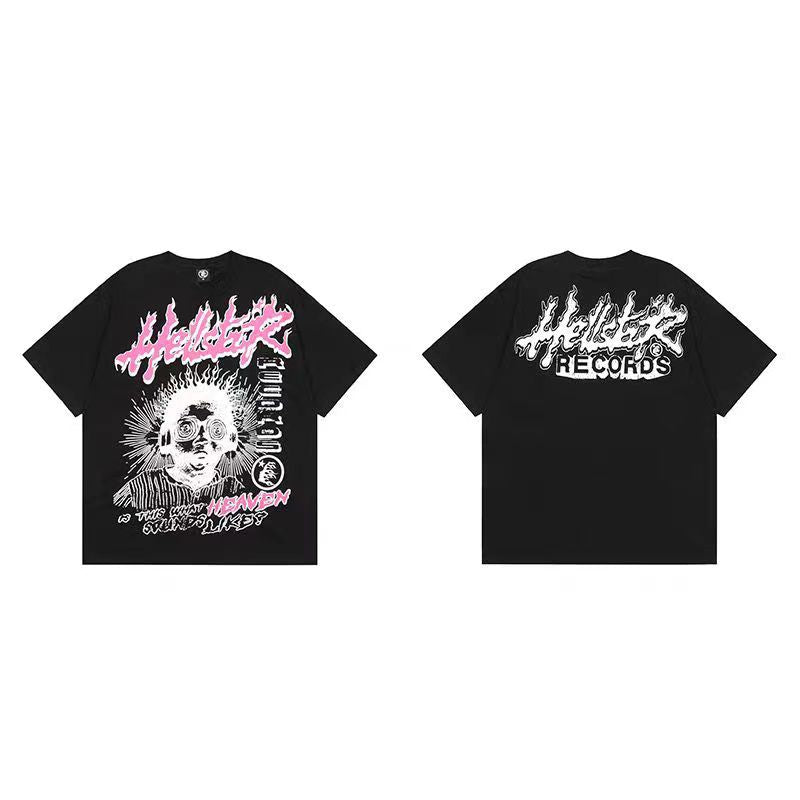 Y2K Hellstar Style Graphic Unisex Oversized Streetwear Cotton Tee