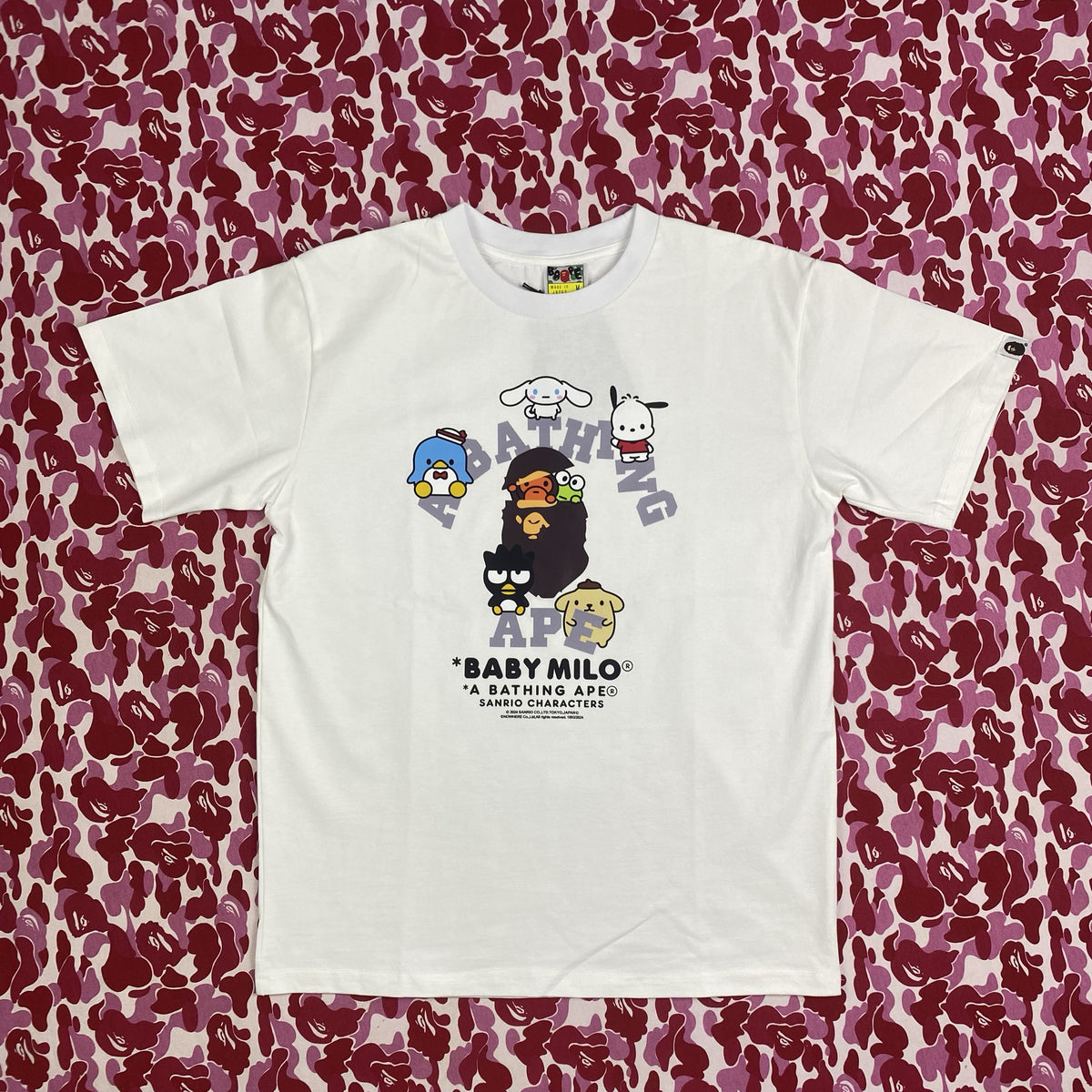 BAPE Baby Milo x Sanrio Characters Graphic T-Shirt Unisex