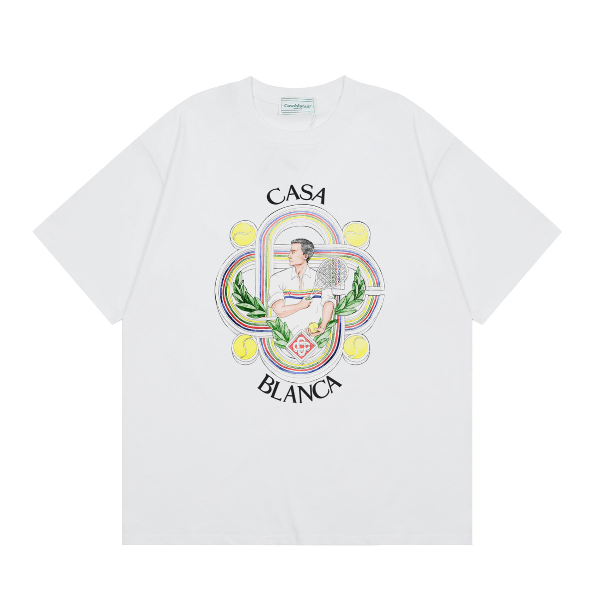 Casablanca Multi‑Artwork Vintage Graphic Oversized Tee Streetwear