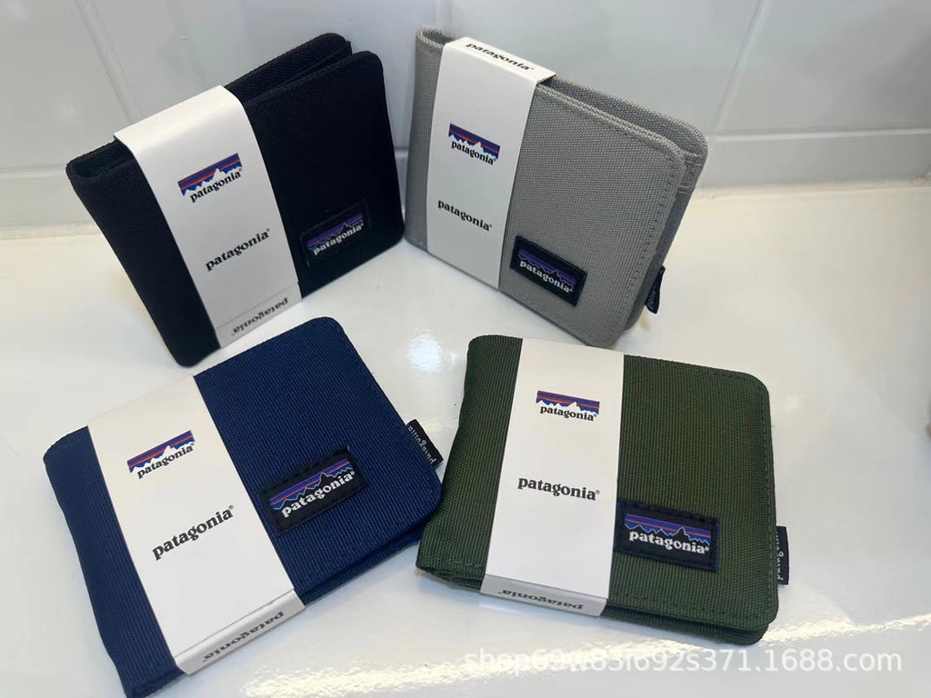 Patagonia Patch Logo Bifold Wallet Multi Oxford Canvas Card Holder