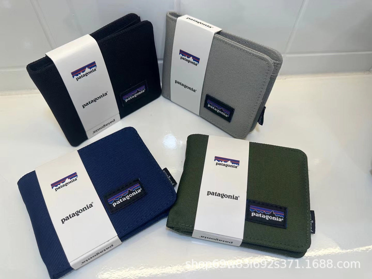 Patagonia Patch Logo Bifold Wallet Multi Oxford Canvas Card Holder
