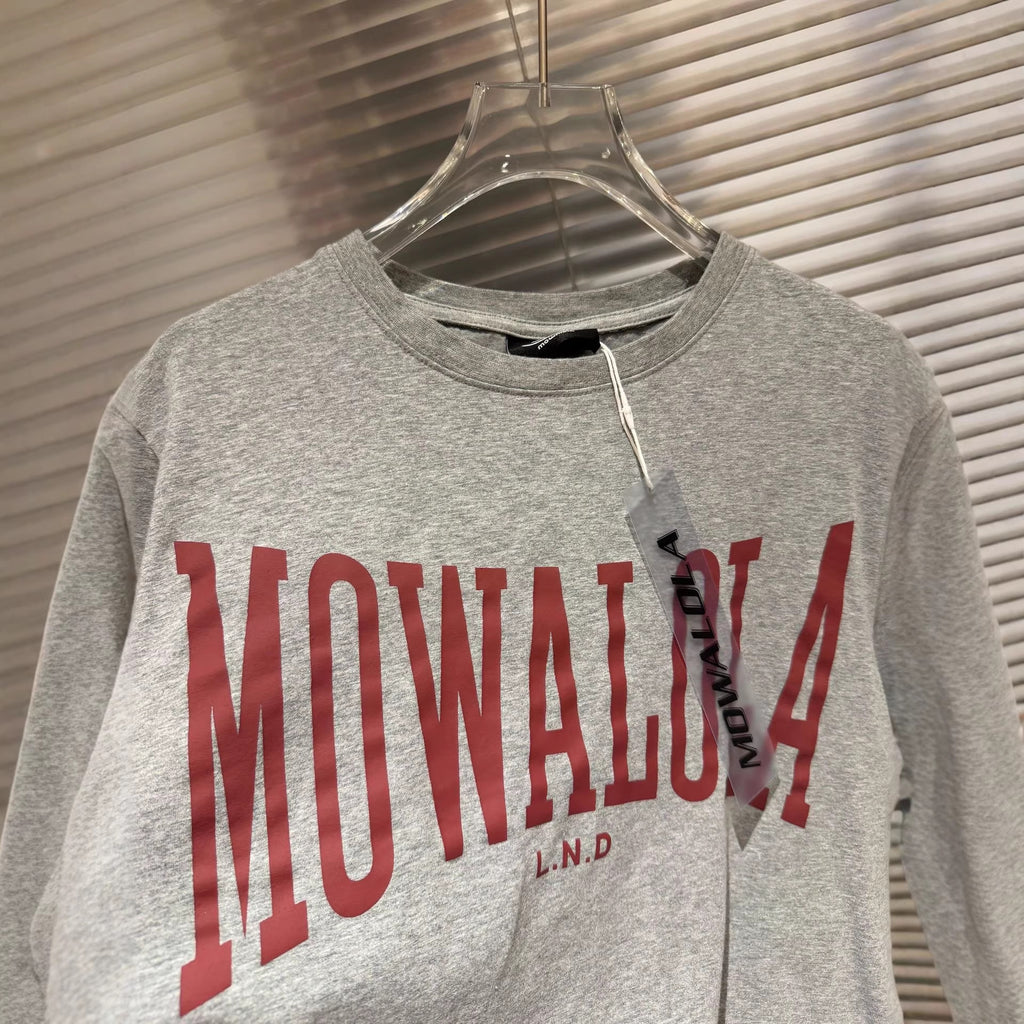 Mowalola Vintage Varsity Letter Print Crew Neck Unisex T Shirt