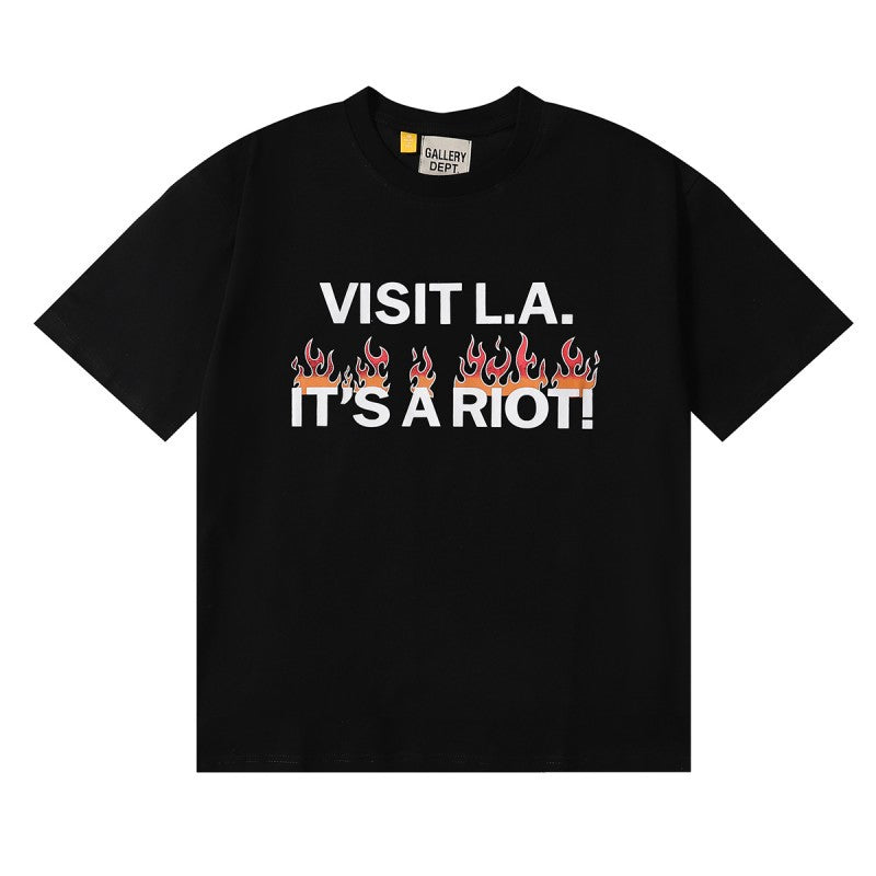 Gallery Dept Classic Logo Slogan Crew Neck Short Sleeve T‑Shirt Unisex