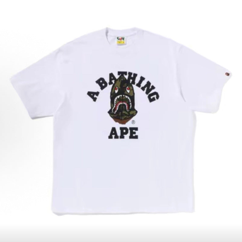 Bape Multi‑Graphic Ape Head Oversized Tee Streetwear Unisex