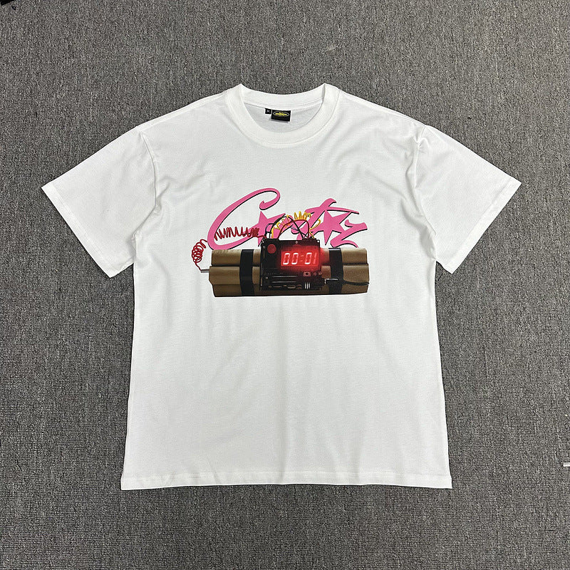 Corteiz Logo Letter Print Crew Neck Short Sleeve T‑Shirt Unisex