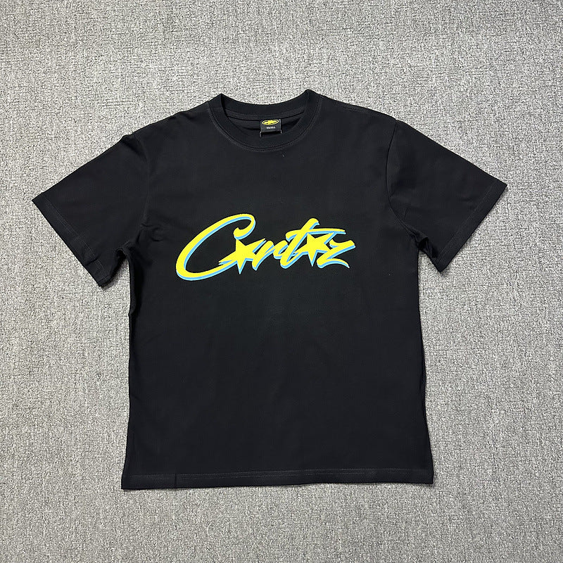 Corteiz Logo Letter Print Crew Neck Short Sleeve T‑Shirt Unisex