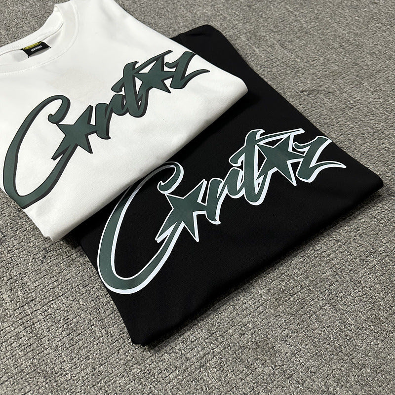 Corteiz Logo Letter Print Crew Neck Short Sleeve T‑Shirt Unisex
