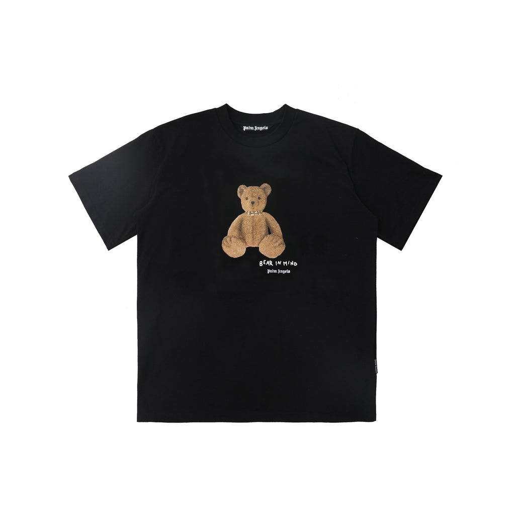 Palm Angels Teddy Bear Graphic Tee Loose Unisex Streetwear T-Shirt
