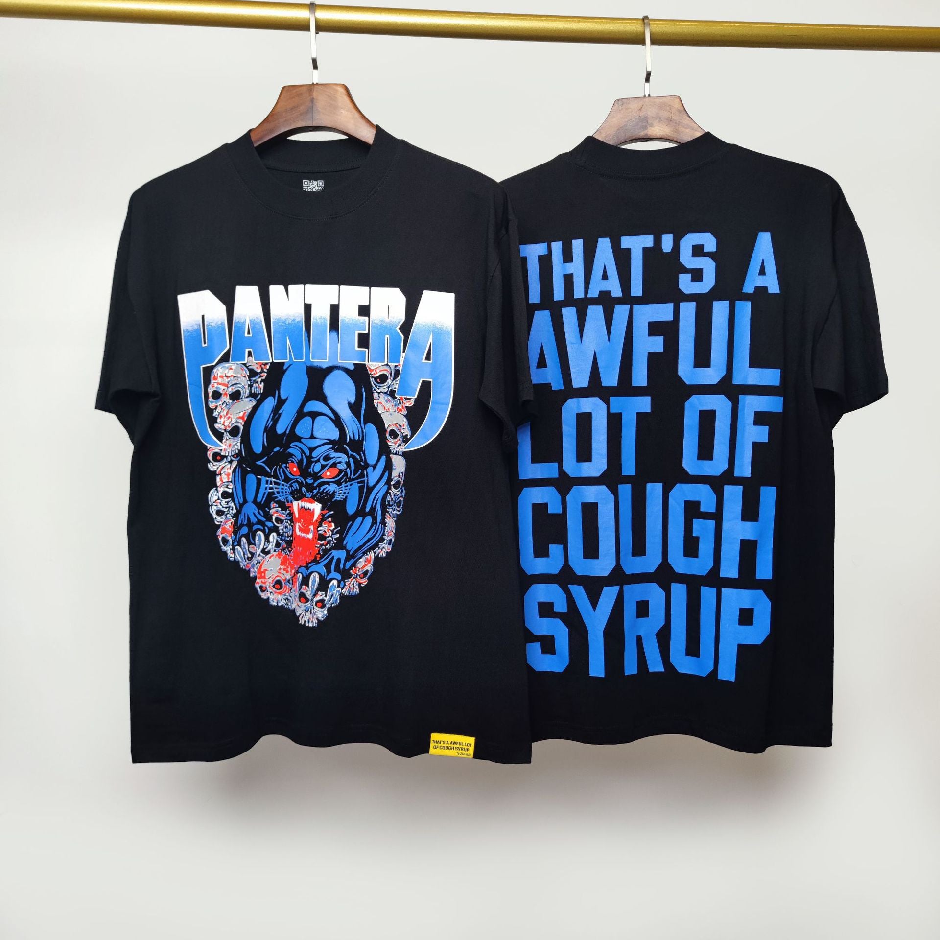 ALOCS Cough Syrup Letter Graphic Short Sleeve Tee Streetwear Unisex