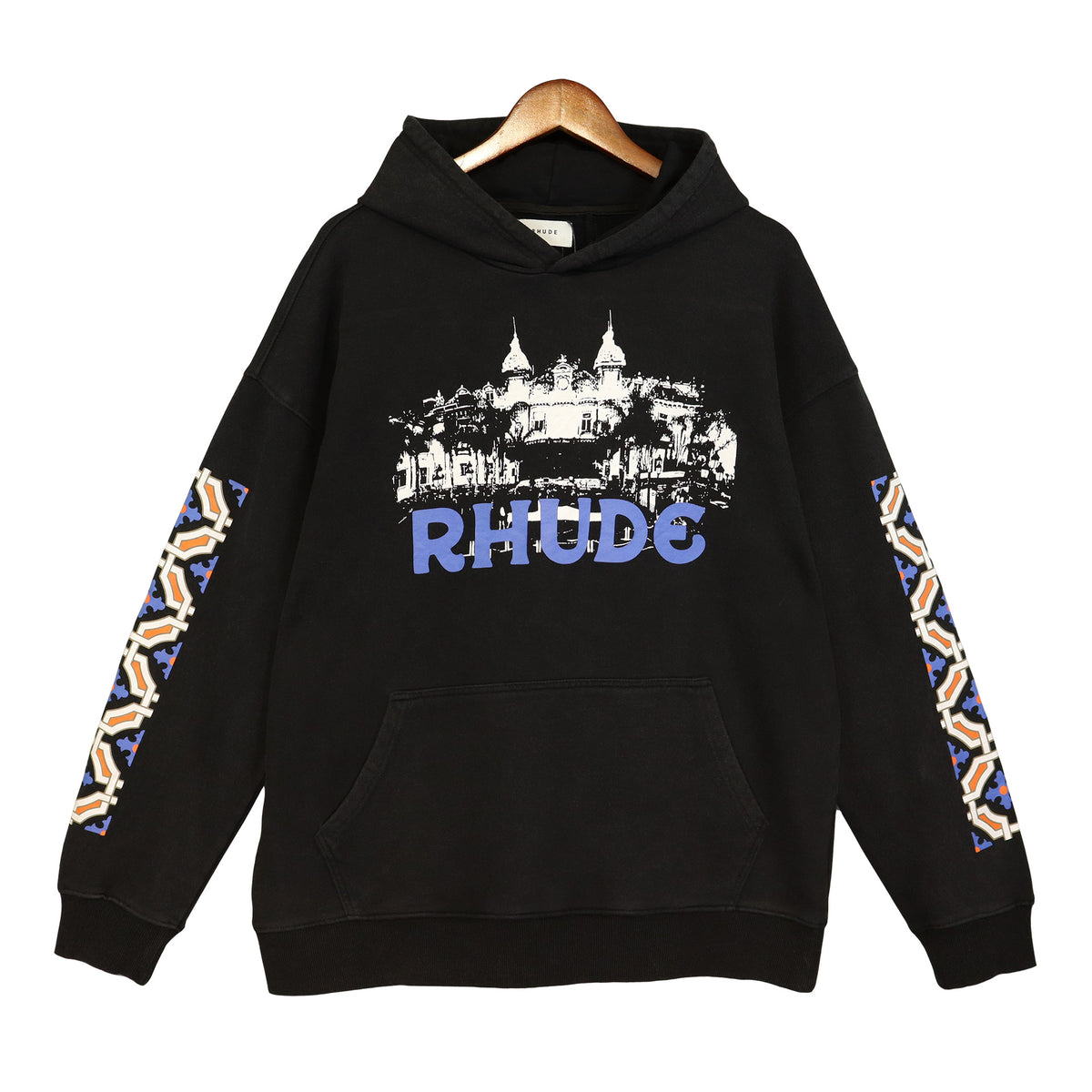 Rhude Cartoon Letter Hoodie Streetwear Cotton Pullover Sweatshirt